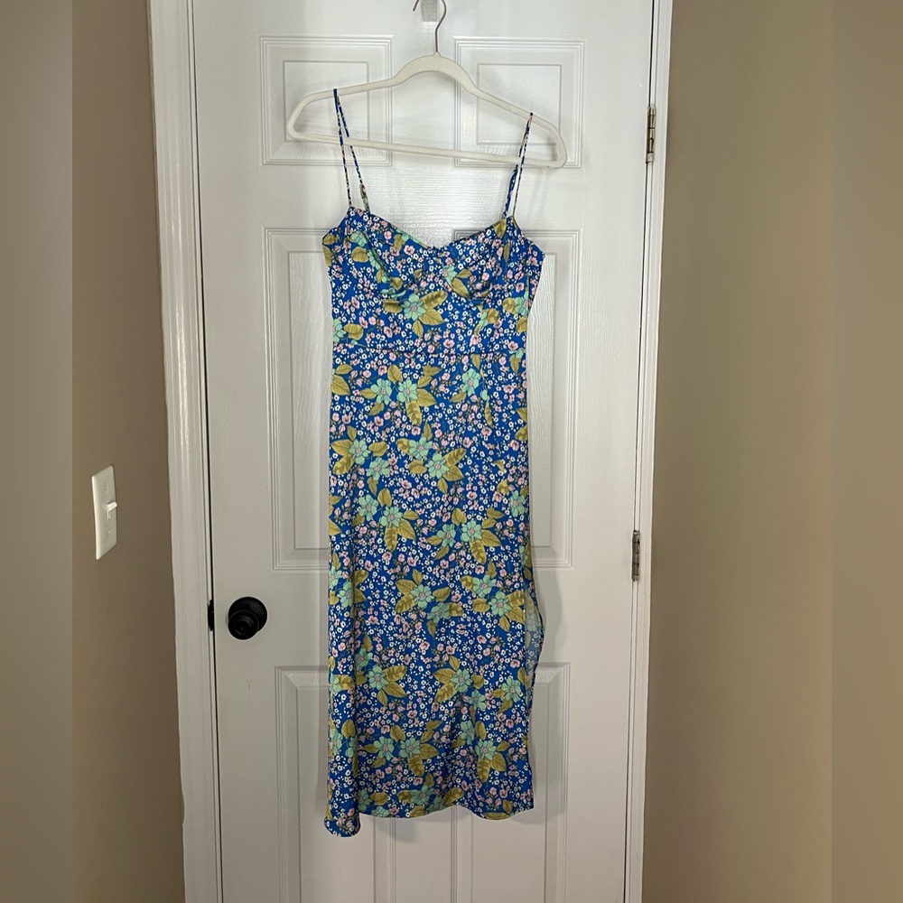 Astr Blue Floral Maxi Dress